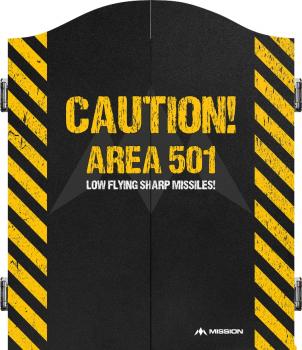 Wooden Cabinet Printed Area 501 Caution
